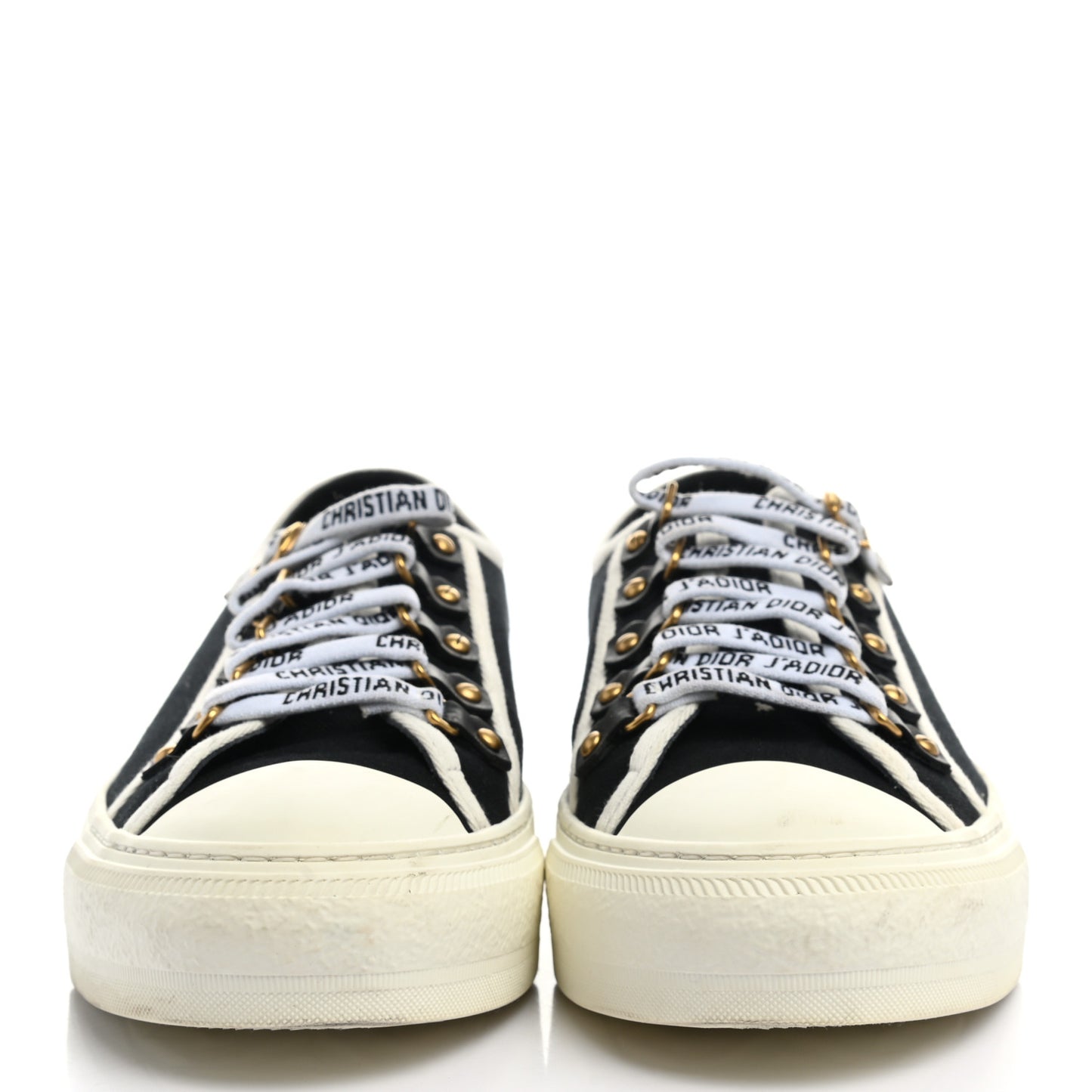 Canvas Walk'N'Dior Low Top Sneakers 39 Black