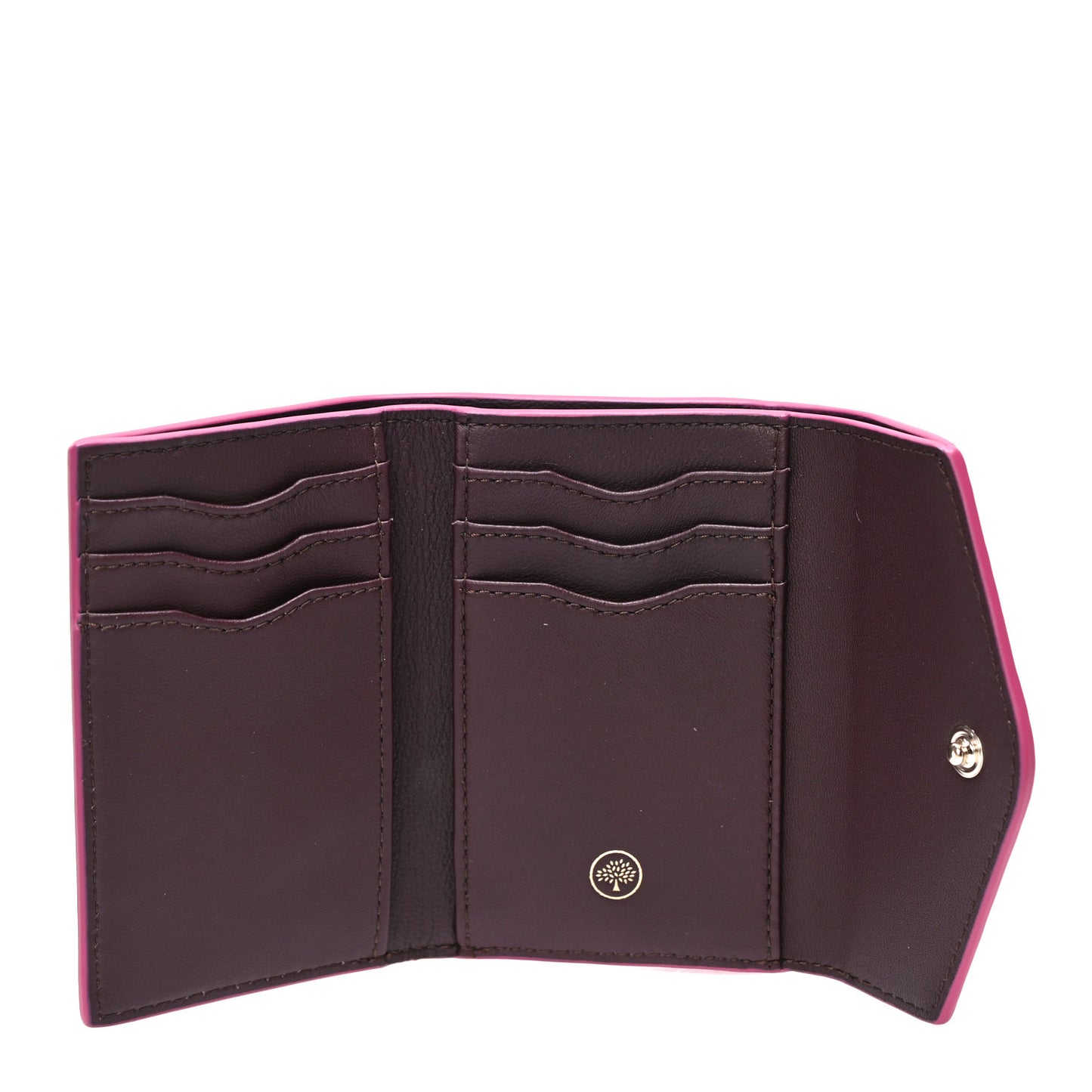 Heavy Grain Folded Multi Card Case Wallet Pink