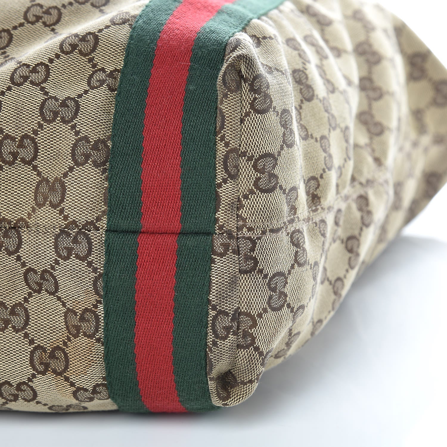 Gucci GG Monogram Medium Web Handle Vertical Tote Dark Brown 14 of 14