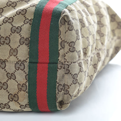 Gucci GG Monogram Medium Web Handle Vertical Tote Dark Brown 14 of 14