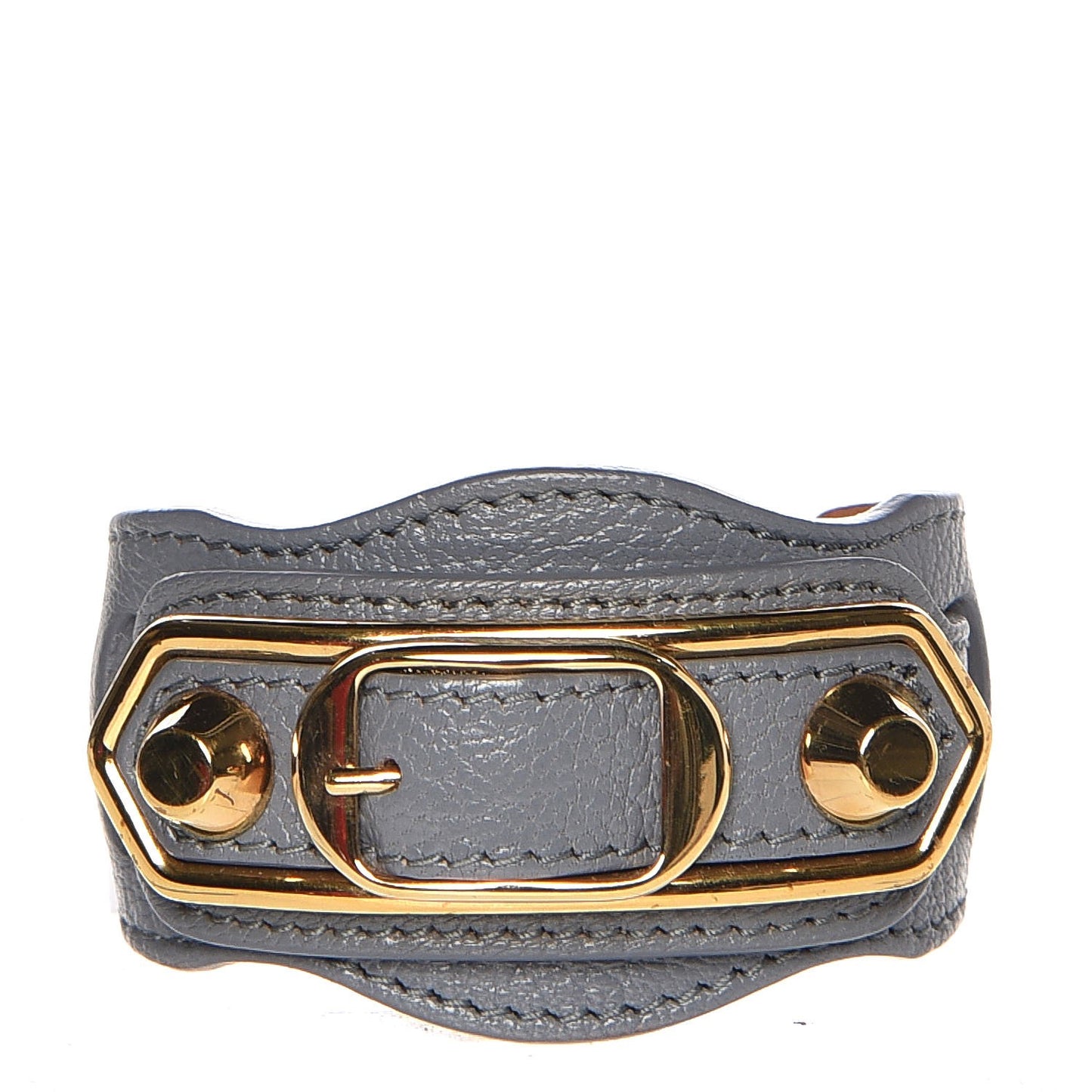 Chevre Gold Metallic Edge Hardware M Bracelet Gris Acier