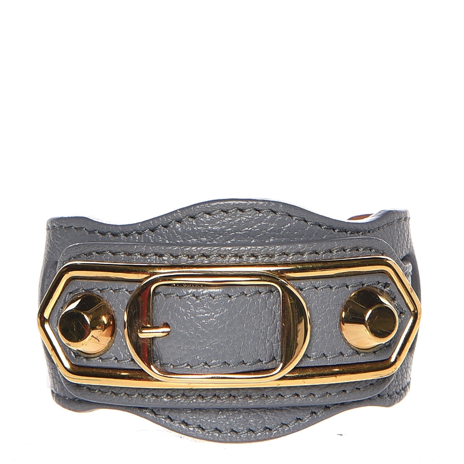 Balenciaga Chevre Gold Metallic Edge Hardware M Bracelet Gris Acier 1 of 5