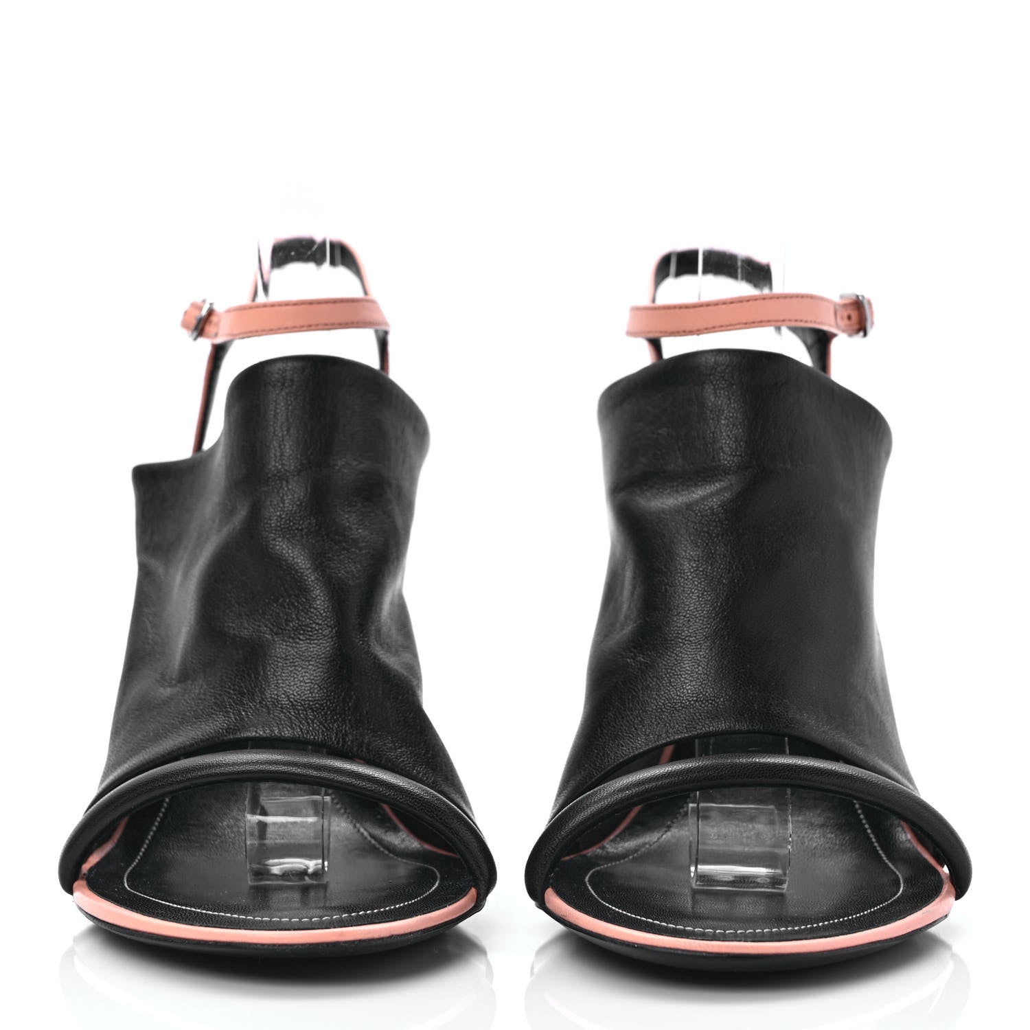 Balenciaga Lambskin Bi-Color Open Toe Glove Sandal 39 Ink Pink 2 of 8