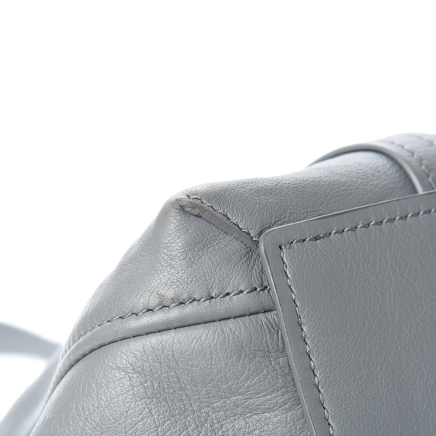 Calfskin Large Laundry Cabas Tote Gris Pyrite