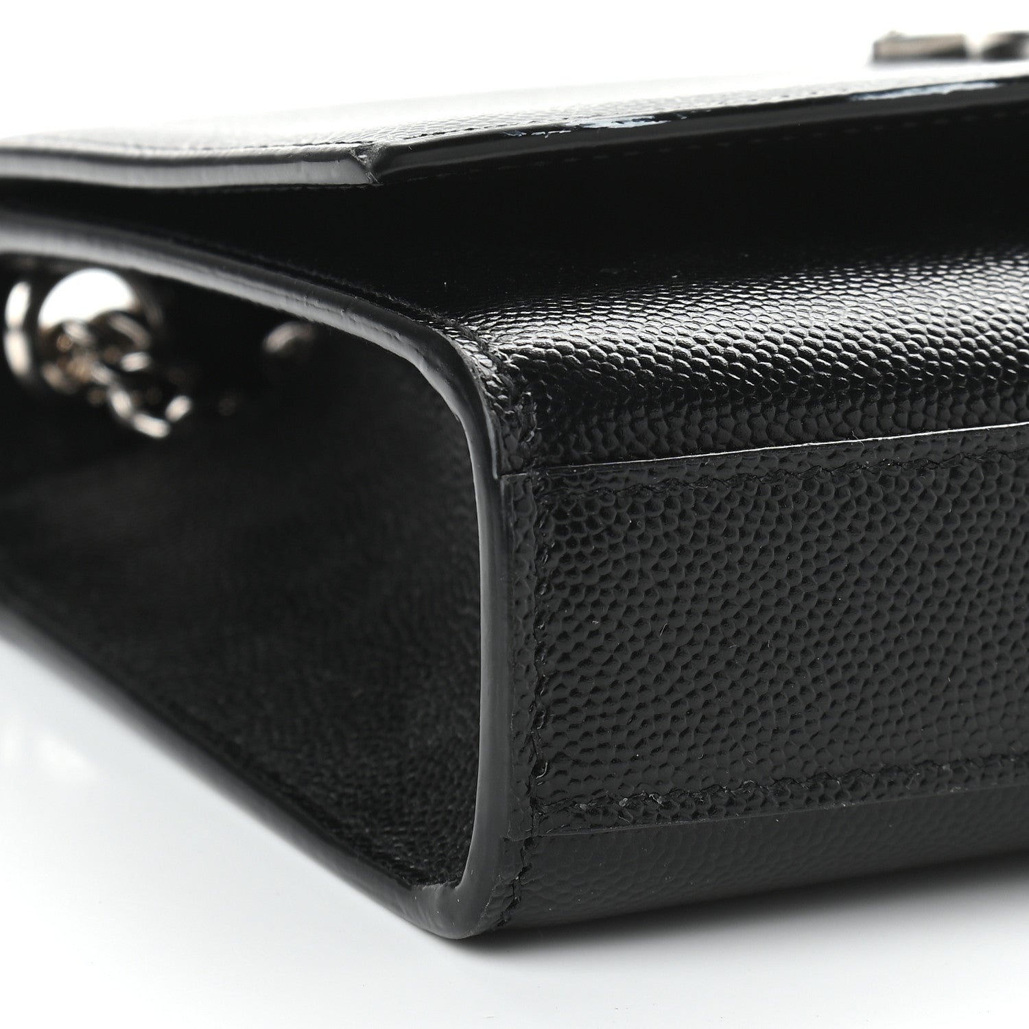 Saint Laurent Grain De Poudre Small Monogram Kate Satchel Black 7 of 9