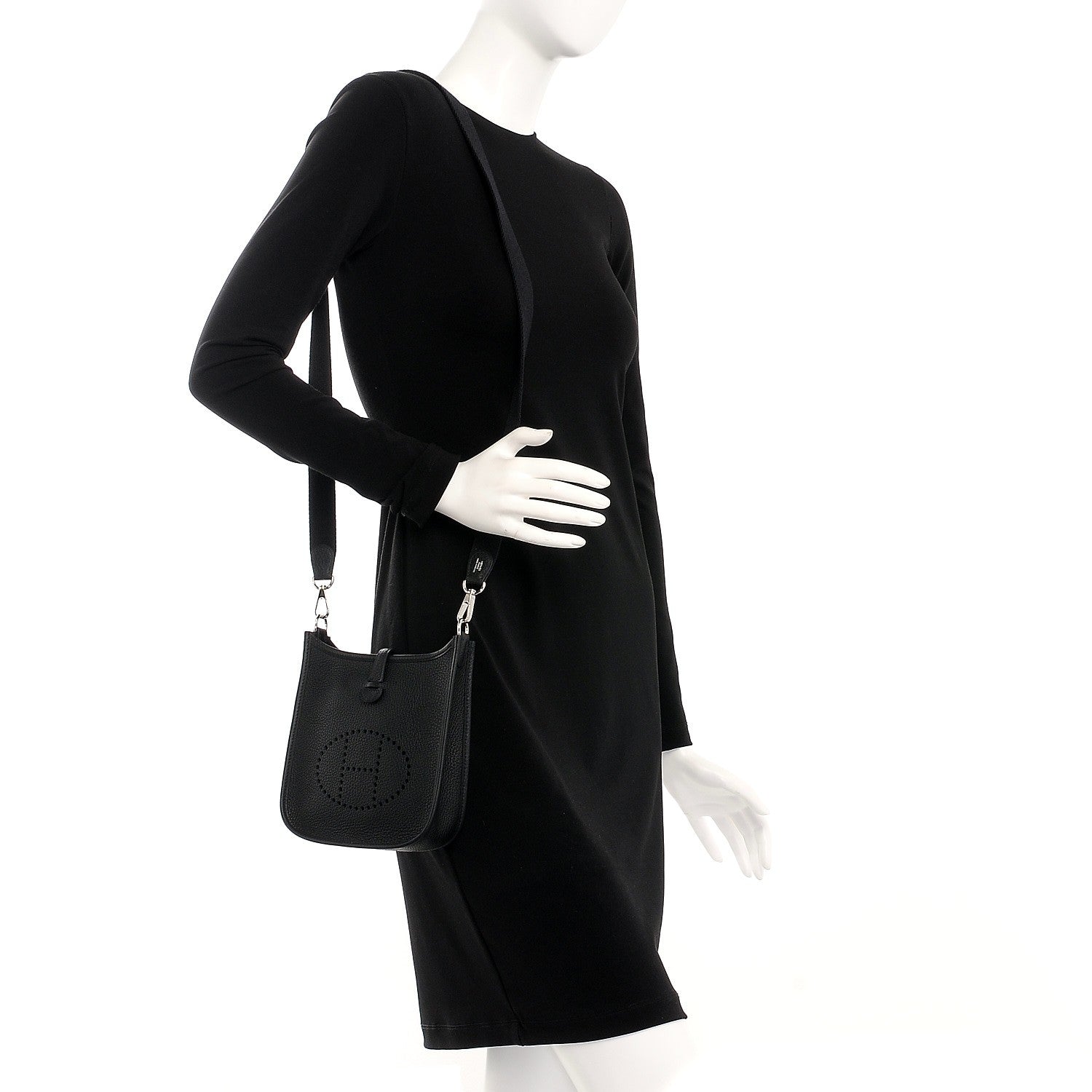 Hermes Taurillon Clemence Evelyne TPM Black 2 of 8