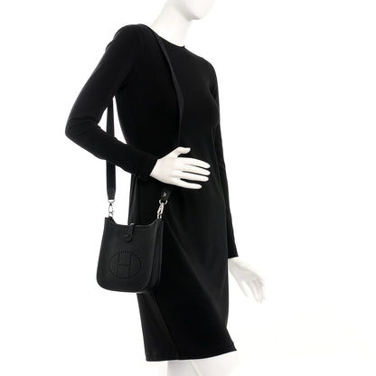 Hermes Taurillon Clemence Evelyne TPM Black 2 of 8