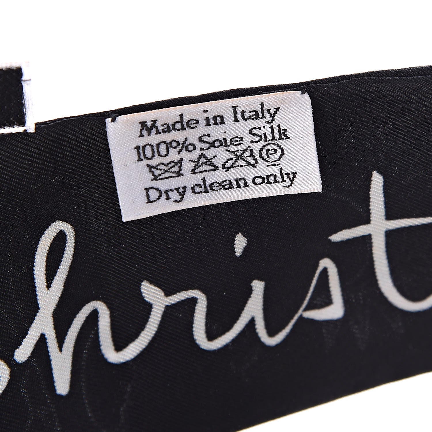 Christian Dior Silk L'Hiver Mitzah Scarf Black 4 of 9