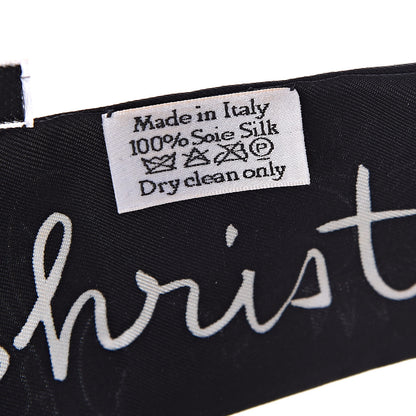 Christian Dior Silk L'Hiver Mitzah Scarf Black 4 of 9