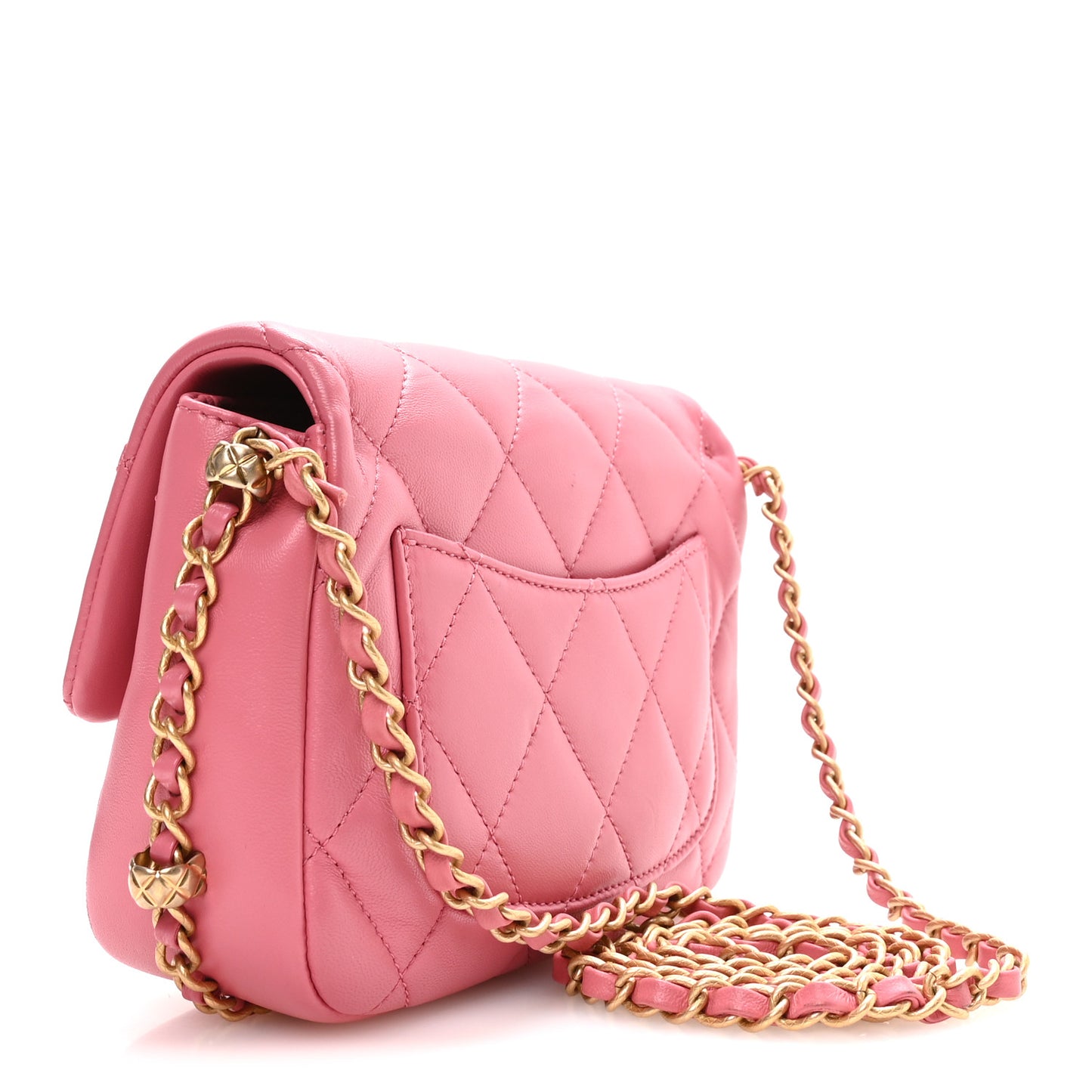 Lambskin Quilted CC Small Dynasty Flap Pink