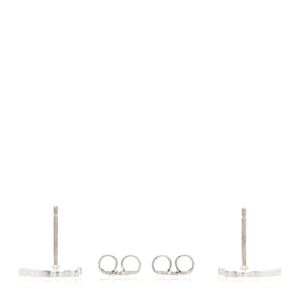 Tiffany Sterling Silver Notes Heart Tag Earrings 3 of 4