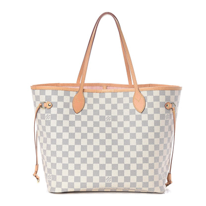 Louis Vuitton Damier Azur Neo Neverfull MM Rose Ballerine 1 of 10