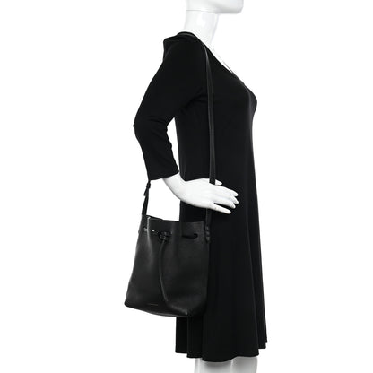 Mansur Gavriel Tumbled Calfskin Mini Bucket Bag Black 2 of 10