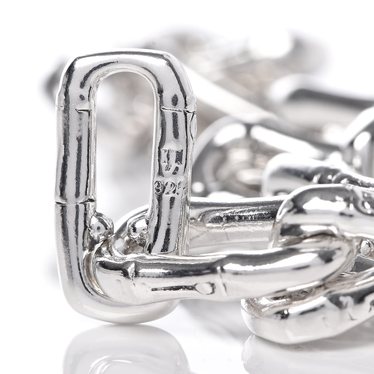 Sterling Silver Bamboo Link Bracelet