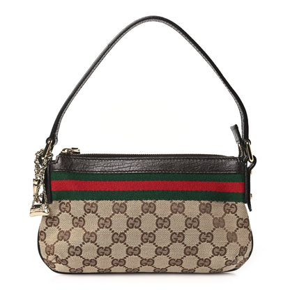 Gucci Monogram Web Pochette Dark Brown 1 of 11