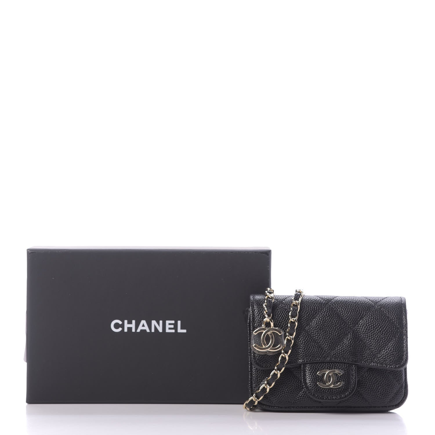 Chanel Caviar Quilted Mini Chain Belt Bag Black 14 of 14