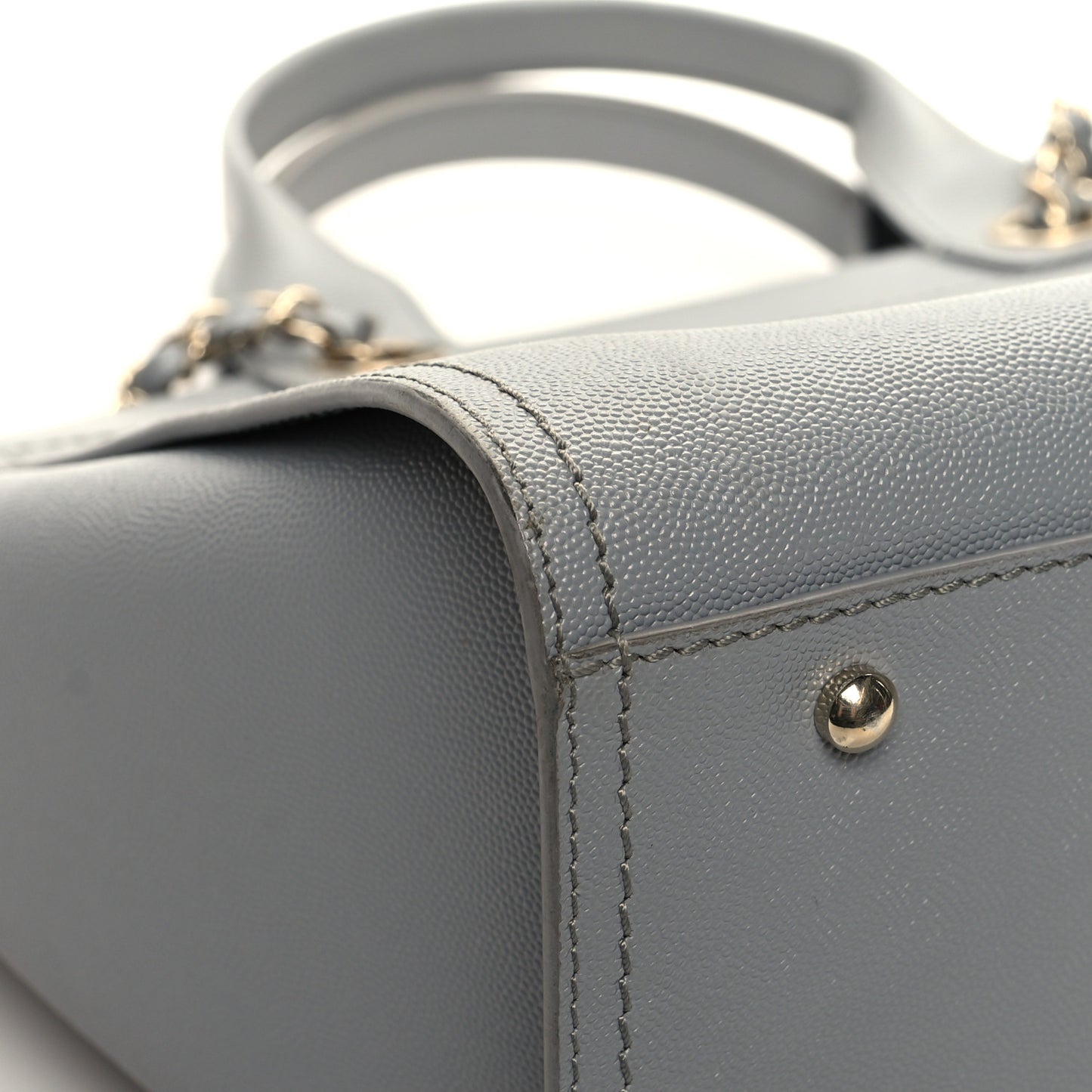 Caviar Studded Small Deauville Tote Grey