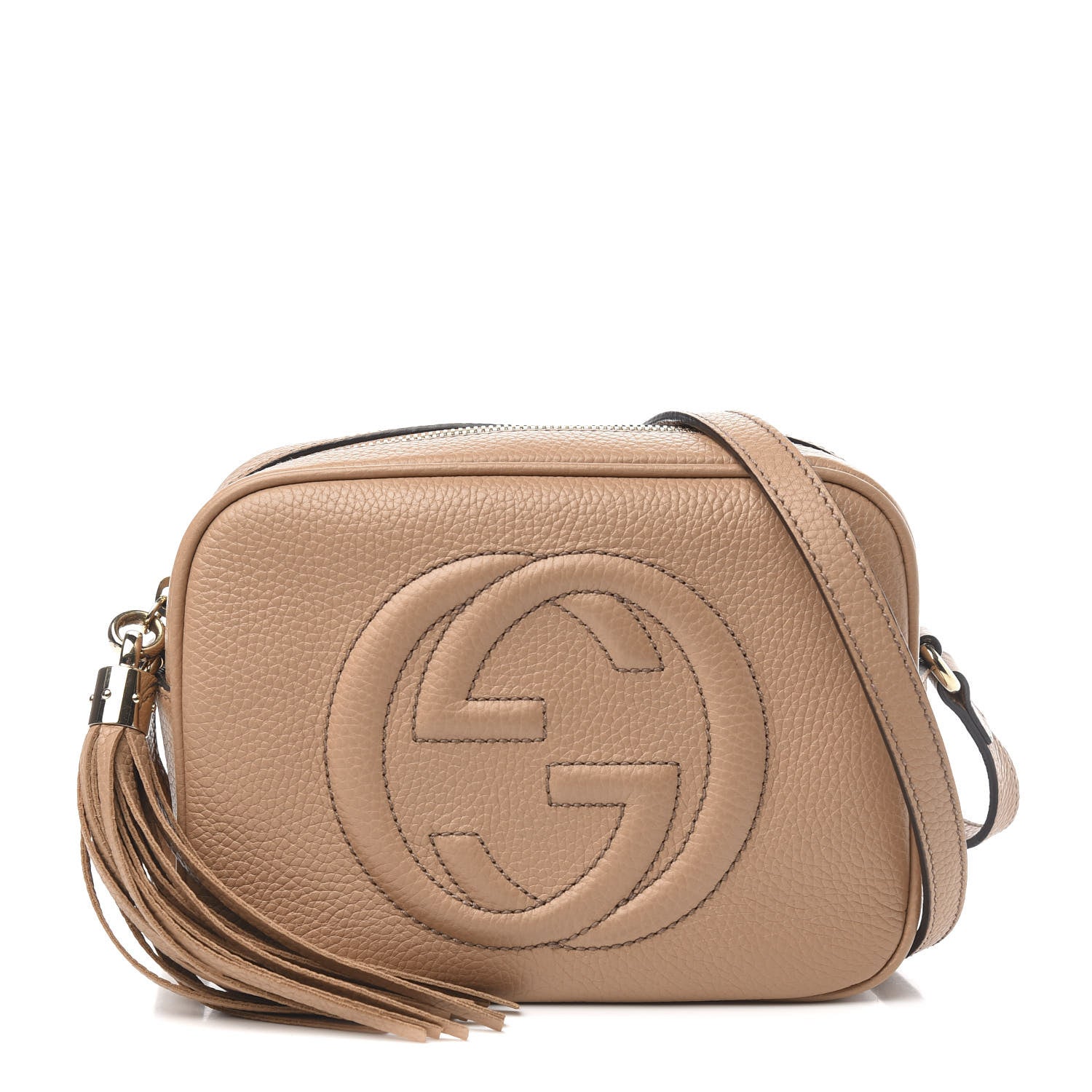 Gucci Pebbled Calfskin Small Soho Disco Bag Rose Beige 1 of 11
