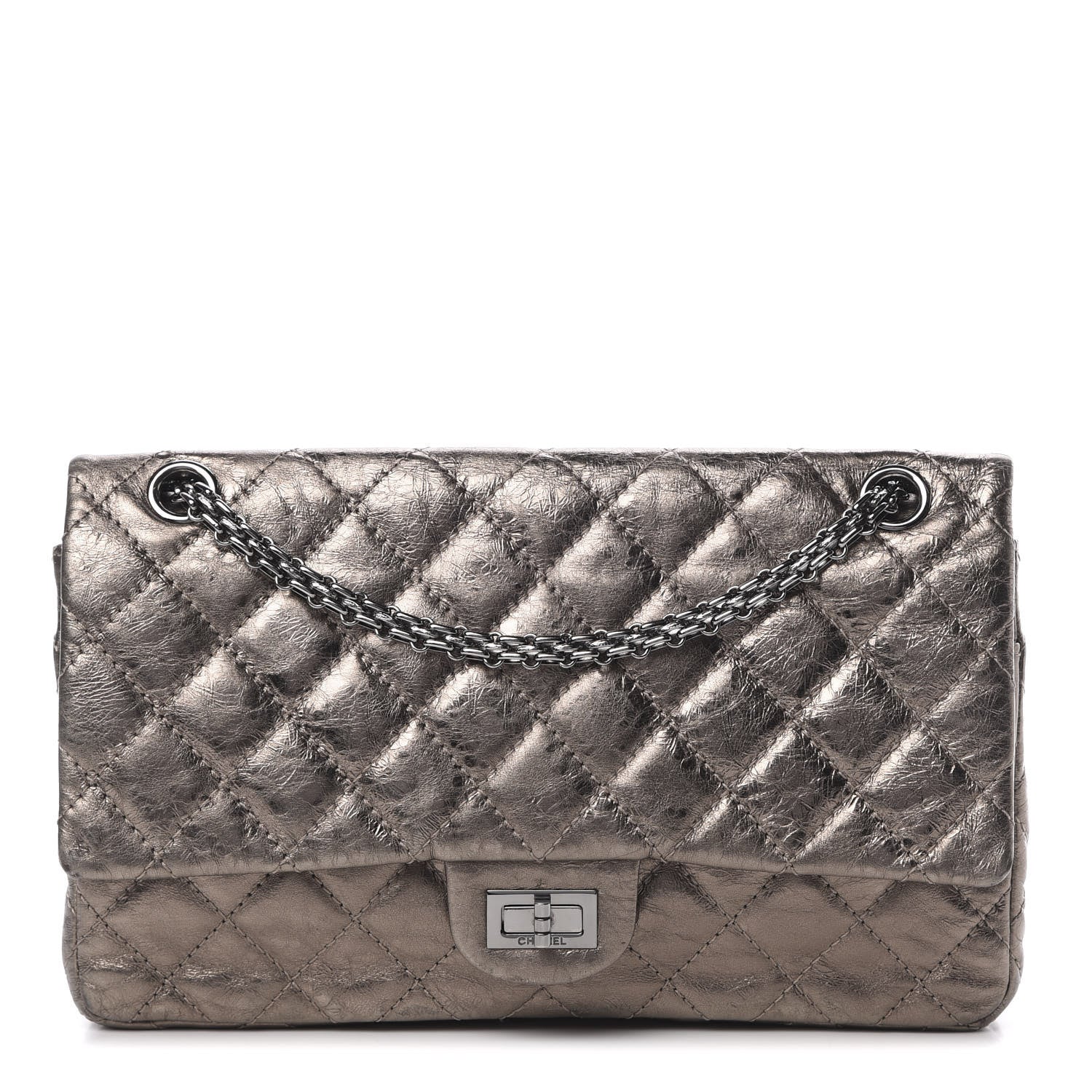 Chanel Metallic Aged Calfskin Quilted 2.55 Reissue 227 Flap Bronze 1 of 17