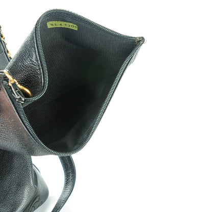 Chanel Caviar CC Drawstring Shoulder Bag Black 7 of 10