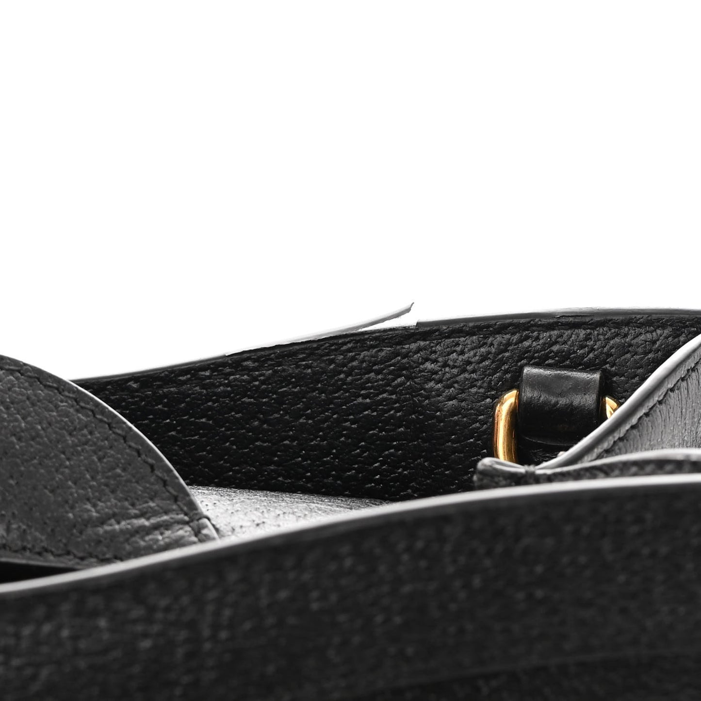 Textured Dollar Calfskin Web Small Diana Tote Bag Black Dusty Grey