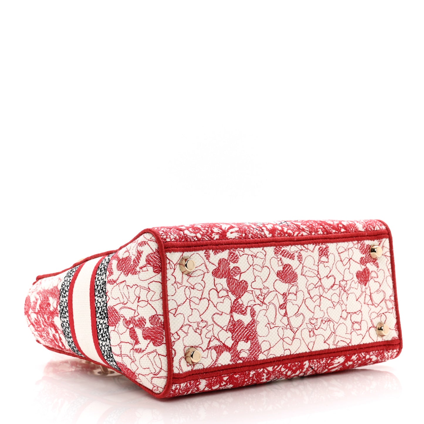 Canvas Embroidered Medium Dioramour D-Royaume Lady D-Lite Red Multicolor
