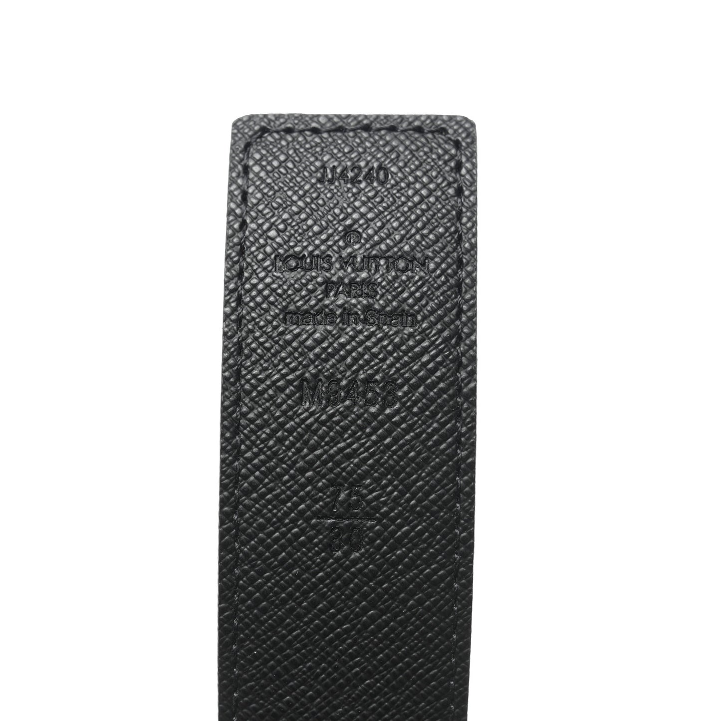 Calfskin Monogram 30mm LV Initiales Reversible Belt 75 30 Black