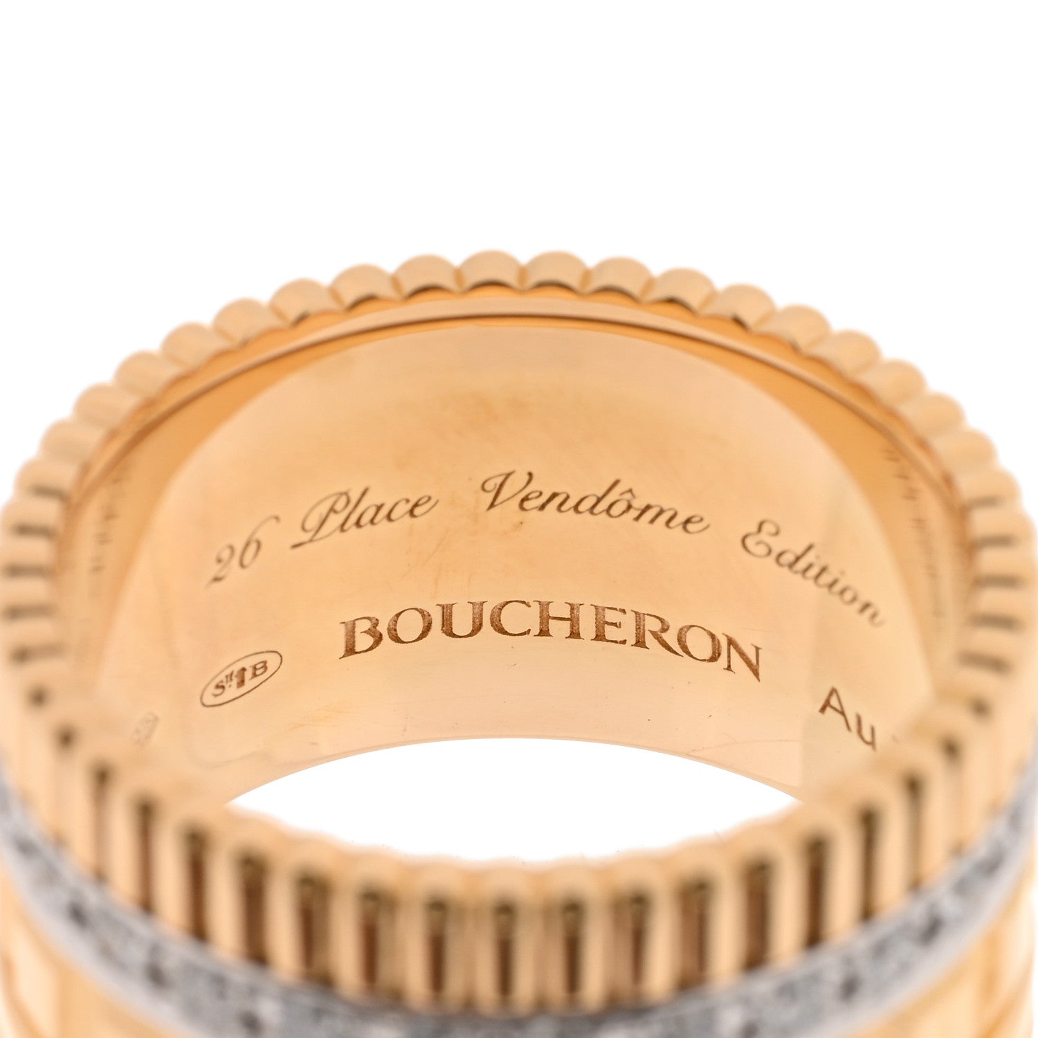 Boucheron 18K Yellow White Gold Diamond Quatre Radiant Edition Ring 57 8 4 of 5