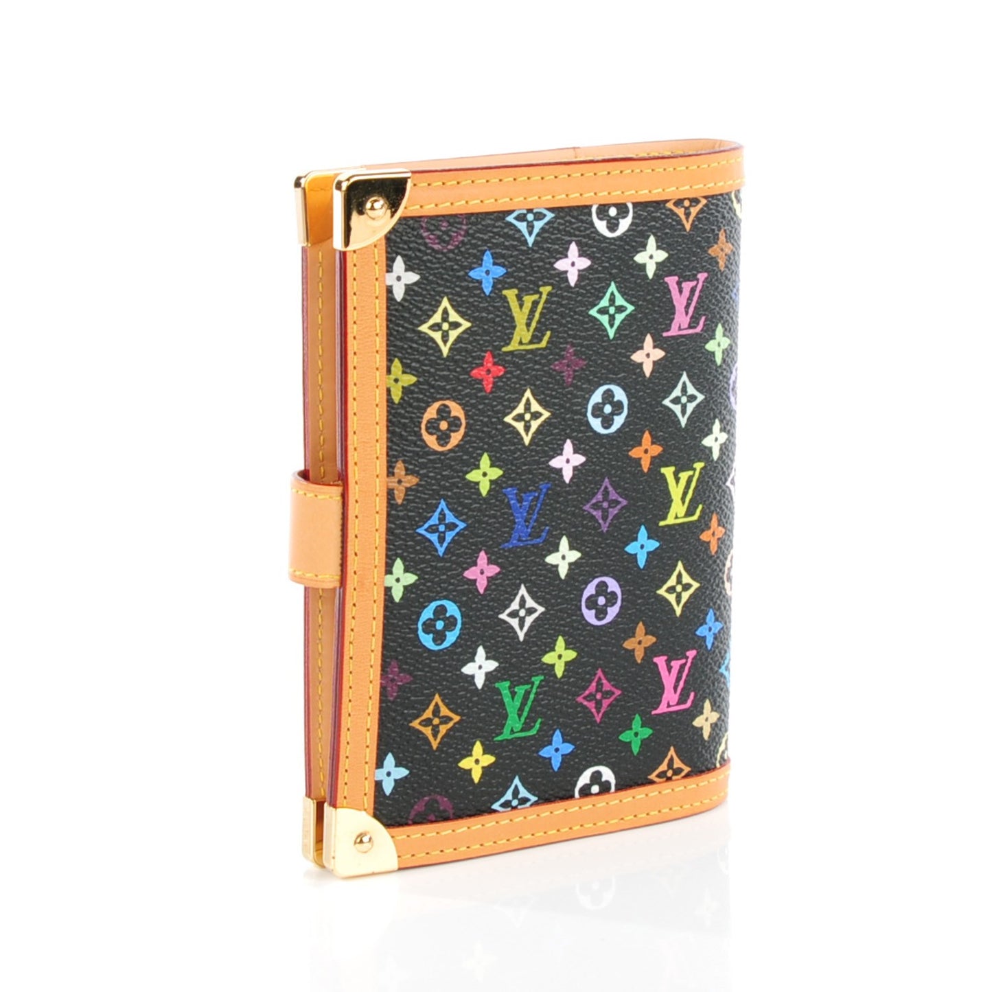 Monogram Multicolor Small Ring Agenda Cover Black