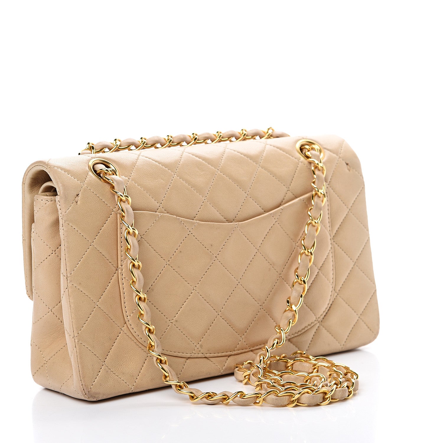 Chanel Lambskin Quilted Small Double Flap Beige 2 of 15