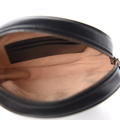 Gucci Calfskin Matelasse GG Marmont Round Wrist Wallet Black 5 of 9