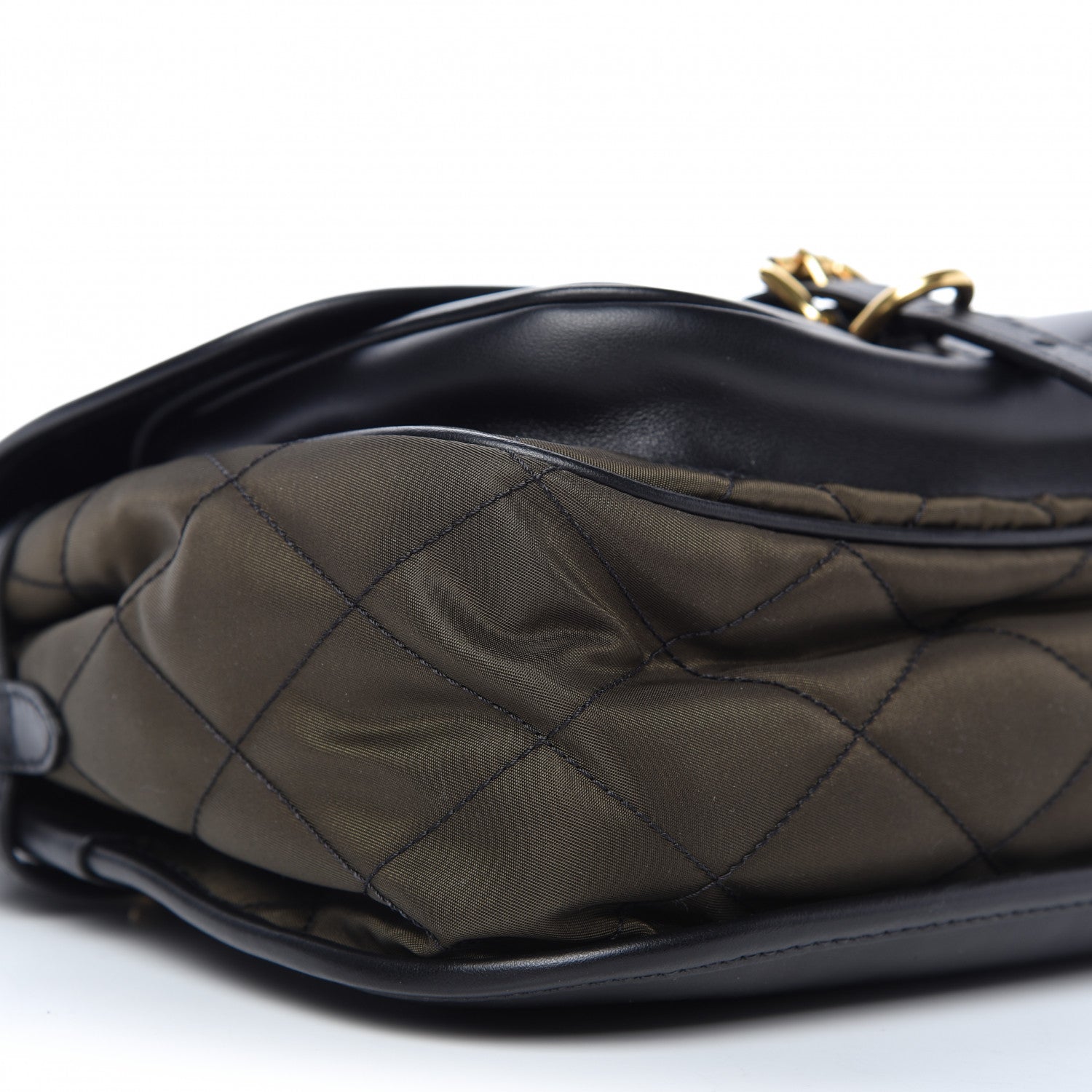 Prada Tessuto Nylon City Calfskin Quilted Crossbody Mimetico Black 6 of 9