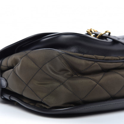 Prada Tessuto Nylon City Calfskin Quilted Crossbody Mimetico Black 6 of 9