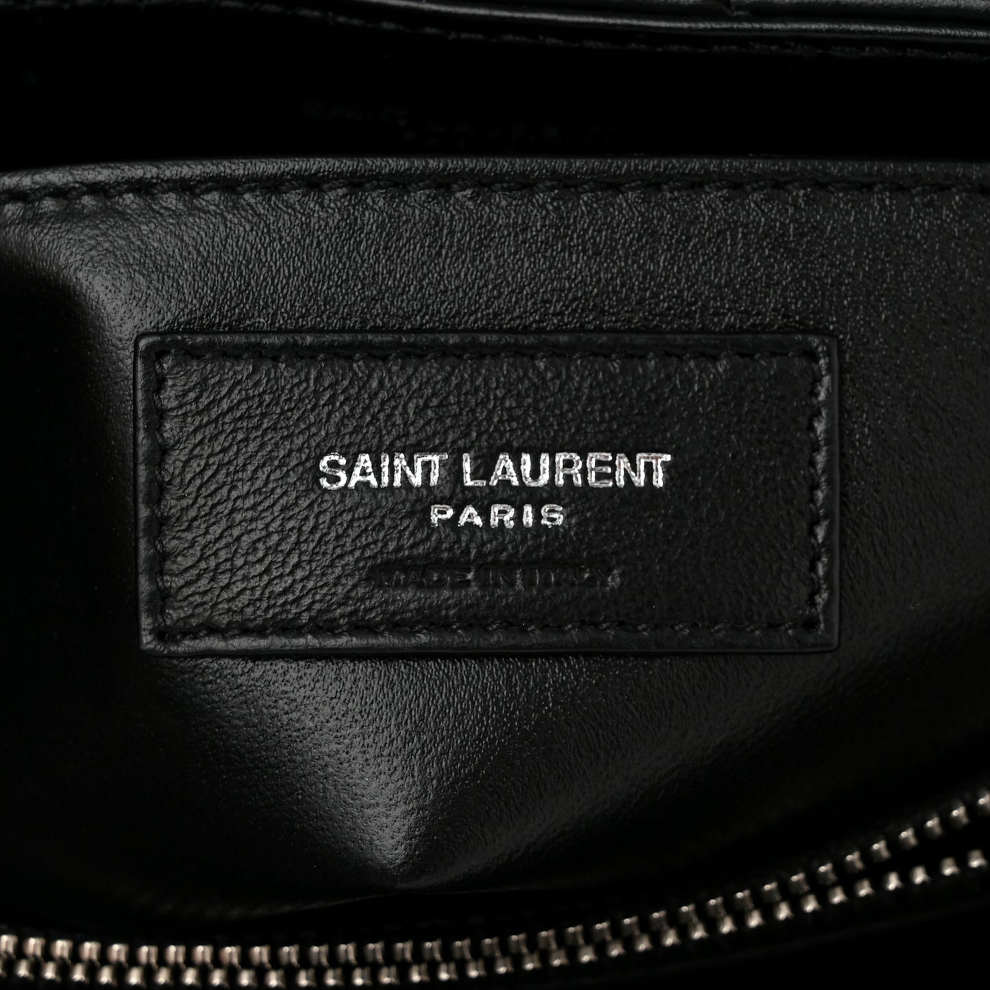 Calfskin Y Quilted Monogram Small Loulou Chain Satchel Black
