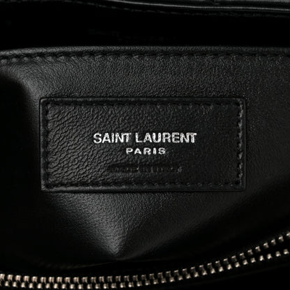 Saint Laurent Calfskin Y Quilted Monogram Small Loulou Chain Satchel Black 6 of 10