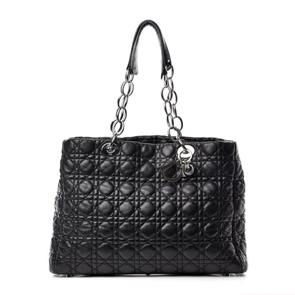 Christian Dior Lambskin Cannage Large Dior Soft Shopping Tote Black 1 of 12