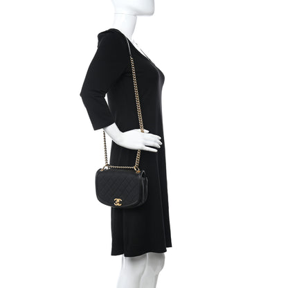 Chanel Calfskin Quilted Underline Flap Black 2 of 10