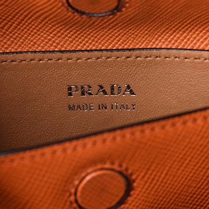 Prada Saffiano Cuir Medium Double Bag Papaya 7 of 11