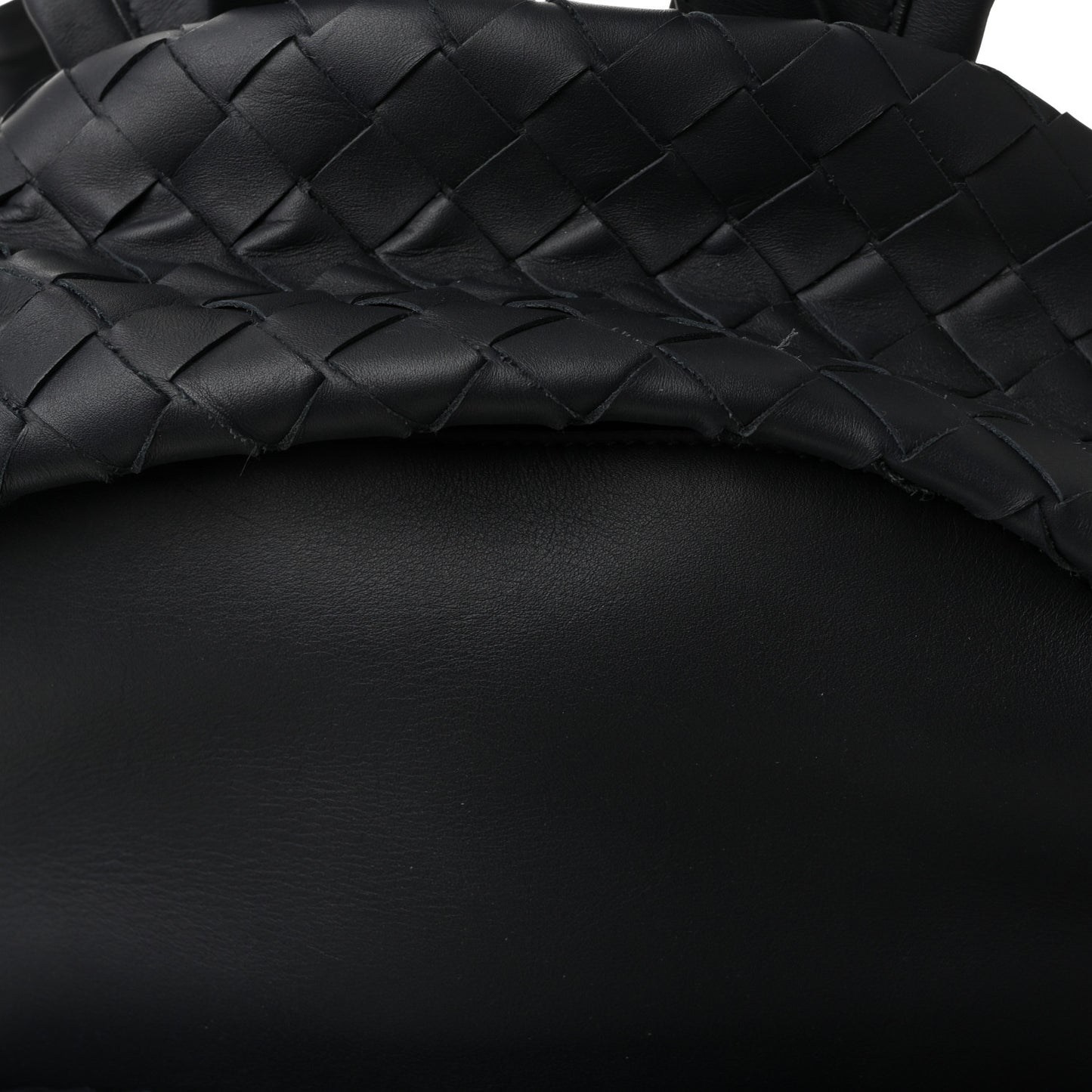 Smooth Calfskin Intrecciato Borsa Backpack Navy