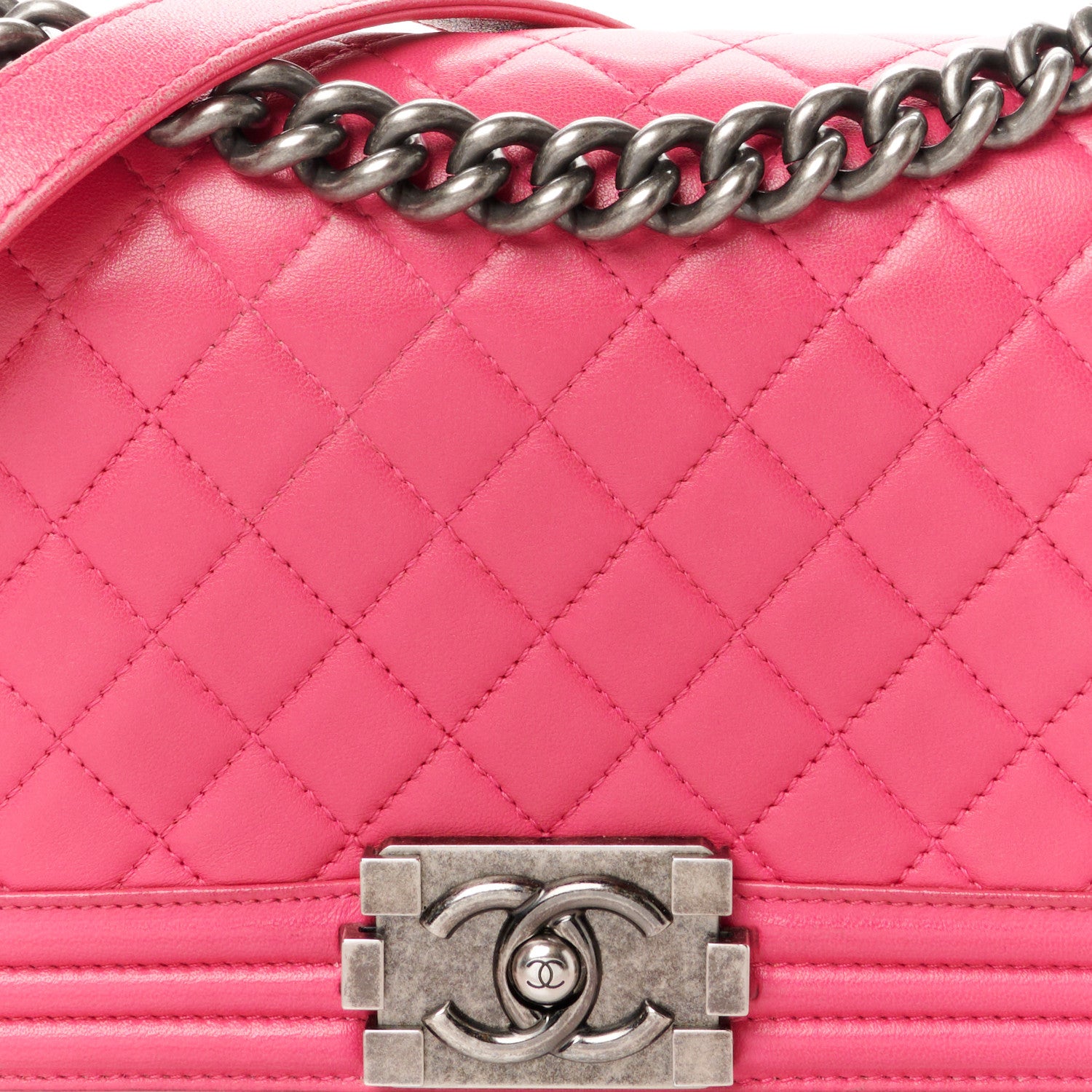 Chanel Calfskin Quilted Medium Boy Flap Pink 8 of 14