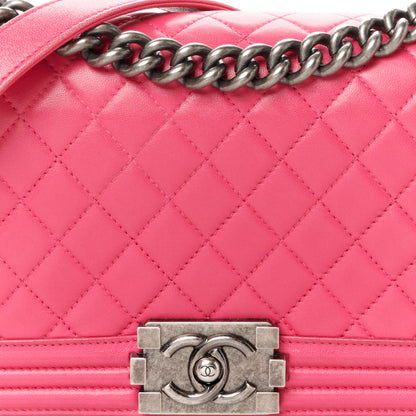 Chanel Calfskin Quilted Medium Boy Flap Pink 8 of 14
