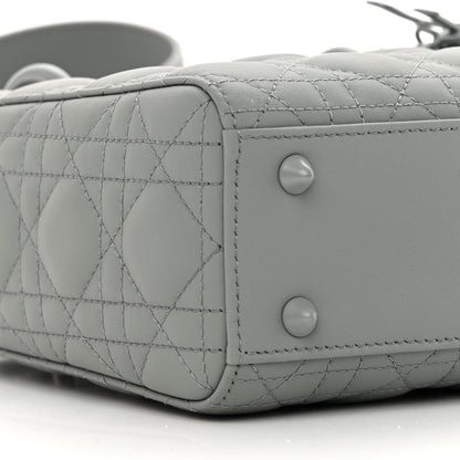 Christian Dior Ultra Matte Calfskin Cannage Small My ABCDior Lady Dior Gray 9 of 12