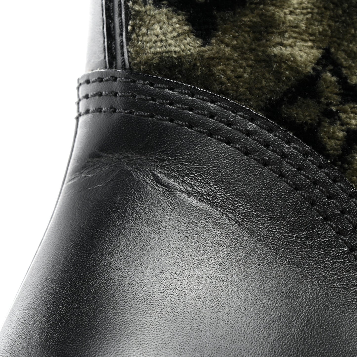 Velour Metropolis Flat Ranger Boot 37 Khaki Green