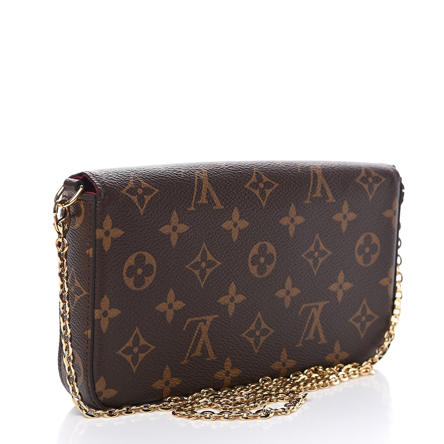 Louis Vuitton Monogram Pochette Felicie Chain Wallet Fuchsia 2 of 10