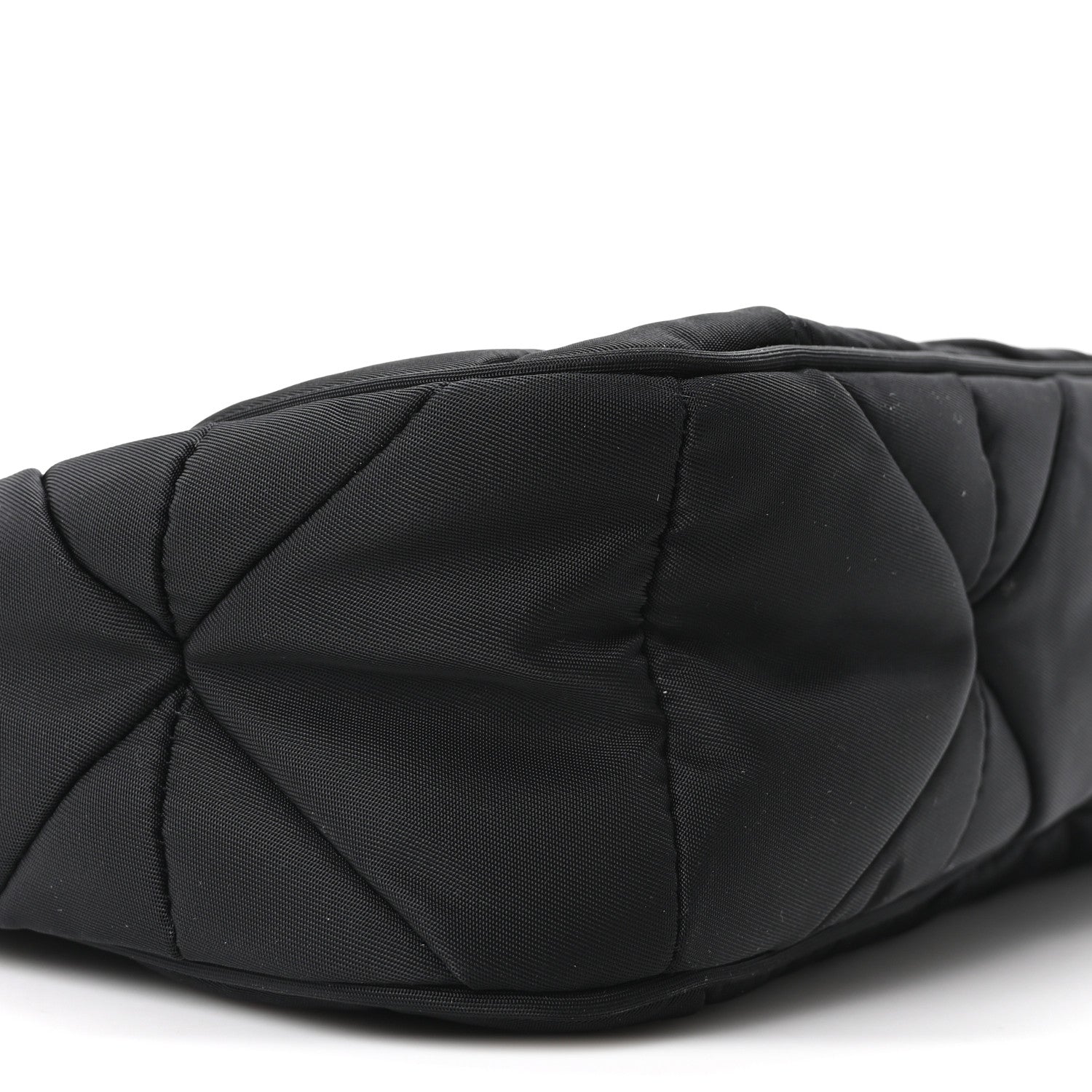 Prada Re-Nylon Triangle Padded Patchwork Shoulder Bag Black 9 of 10