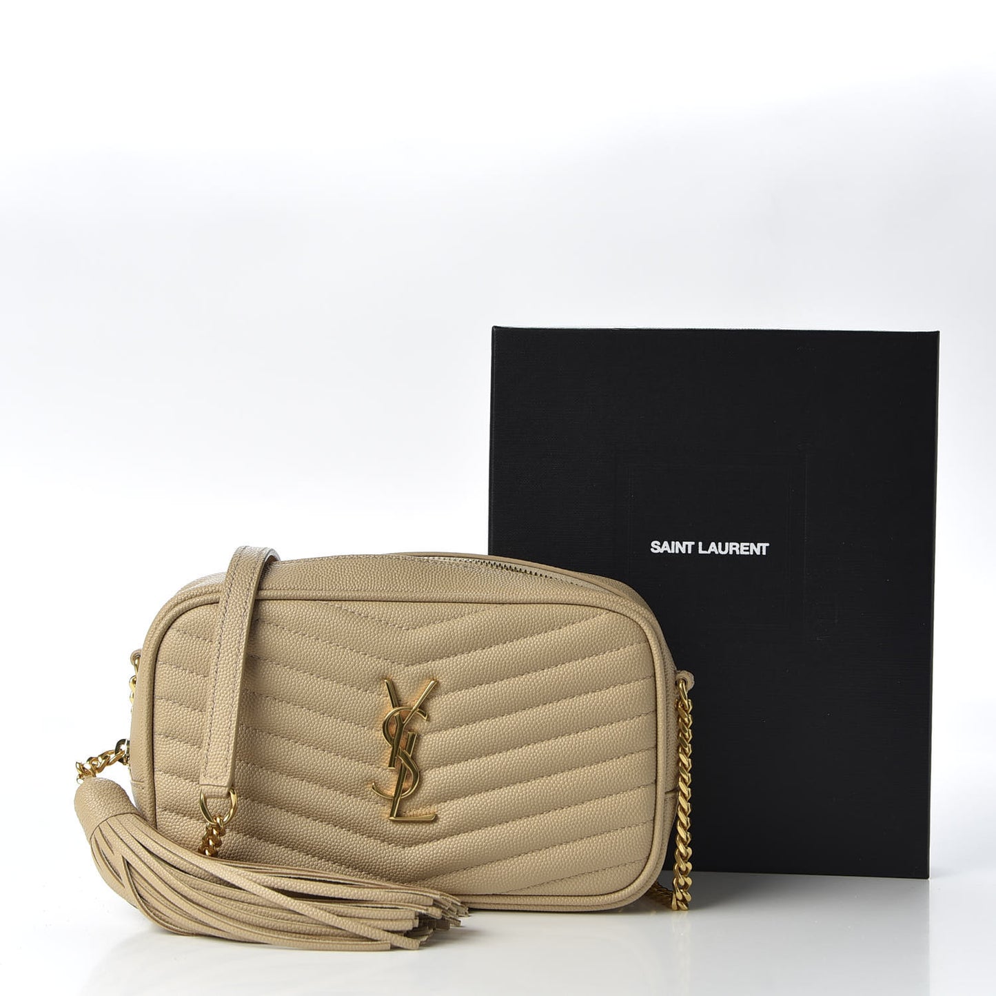 Grain De Poudre Matelasse Monogram Mini Lou Camera Bag Dark Latte