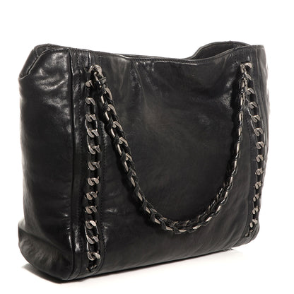 Chanel Glazed Calfskin Large Modern Chain Tote Black 3 of 7