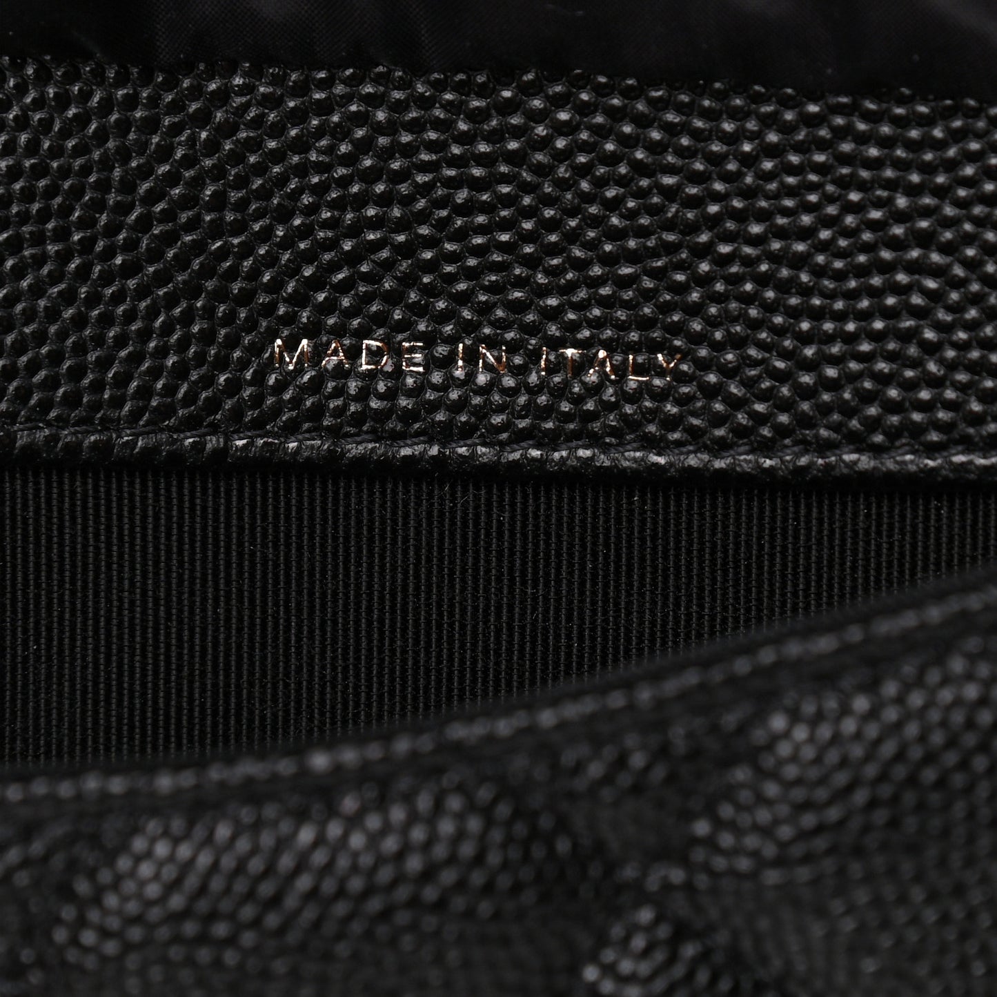 Caviar Fabric Quilted Foldable Tote With Chain Black Multicolor