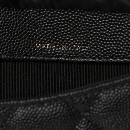 Chanel Caviar Fabric Quilted Foldable Tote With Chain Black Multicolor 8 of 11