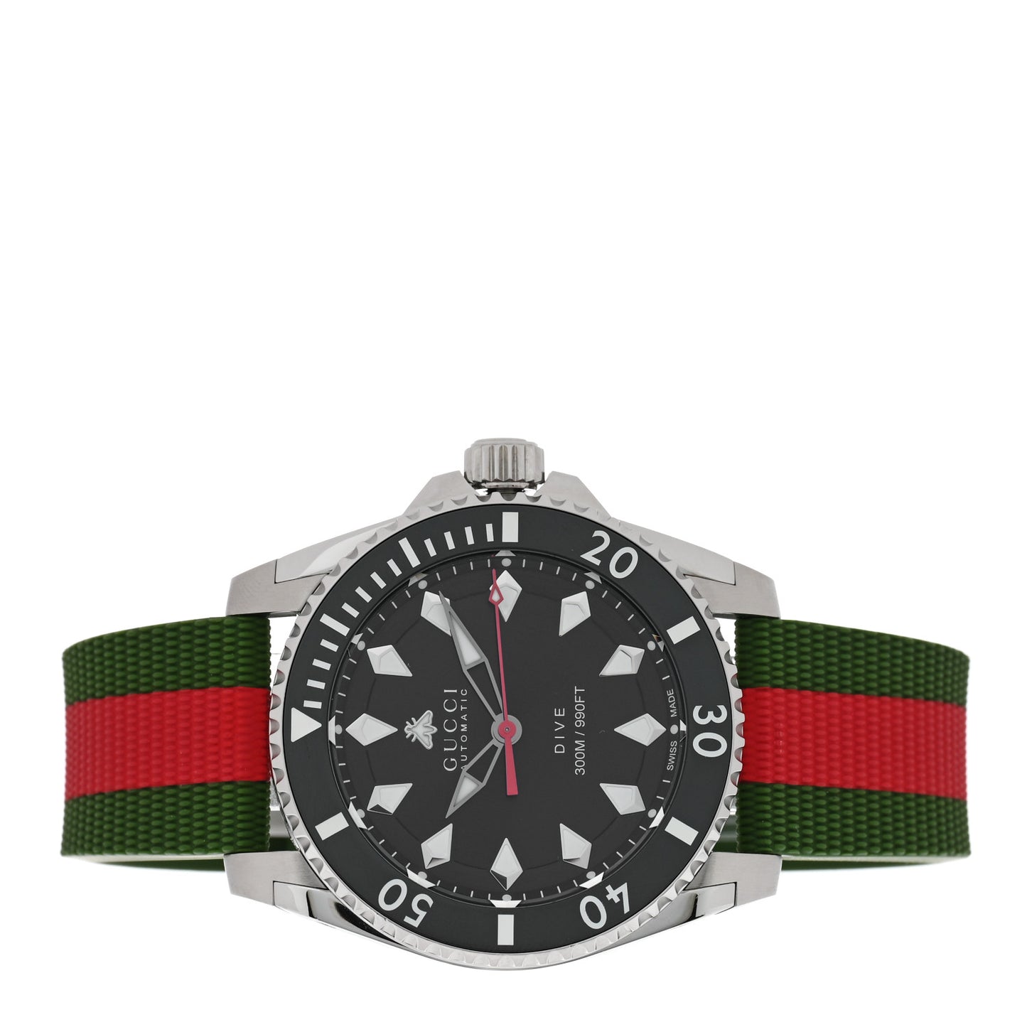 Stainless Steel Rubber 40mm Dive Automatic Watch Black